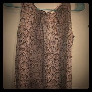Old Navy Snakeskin Print Sheer Tank sz xs